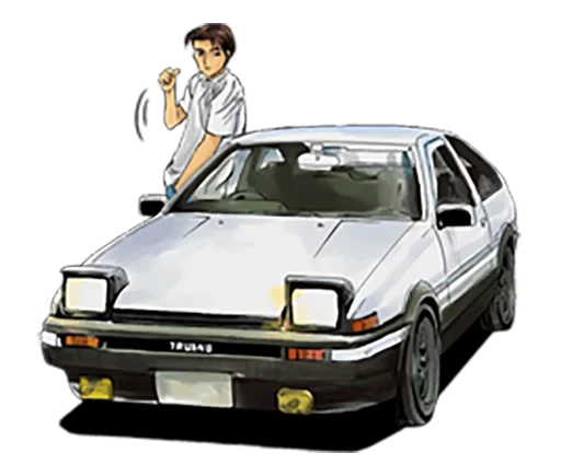 🚓 Стикер «Initial D» для Telegram