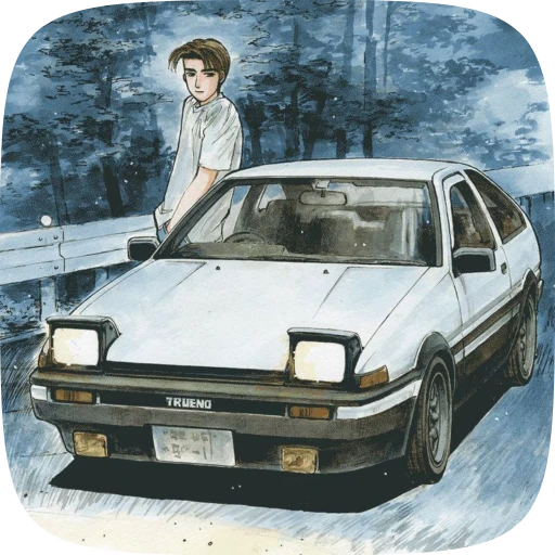 🚘 Стикер «Initial D» для Telegram