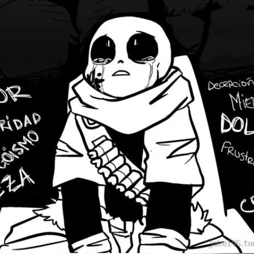 😢 Стикер «Sans Last Undertale» для Telegram