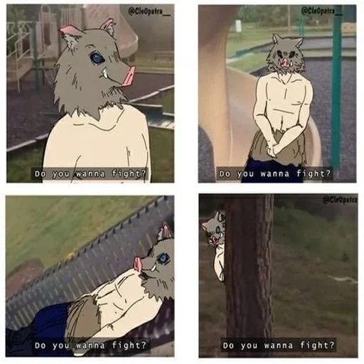 💨 Стикер «Inosuke meme» для Telegram