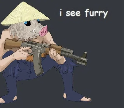 💨 Стикер «Inosuke meme» для Telegram