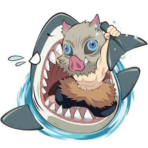 🦈 Стикер «Inosuke Hashibira» для Telegram
