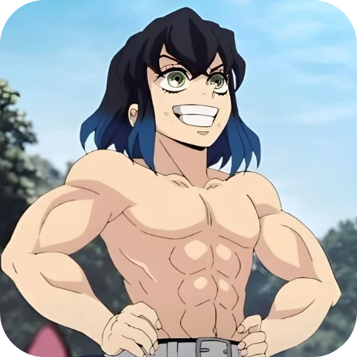 😁 Стикер «Inosuke Hashibira» для Telegram