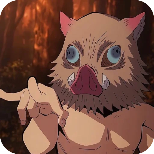 🕸 Стикер «Inosuke Hashibira» для Telegram