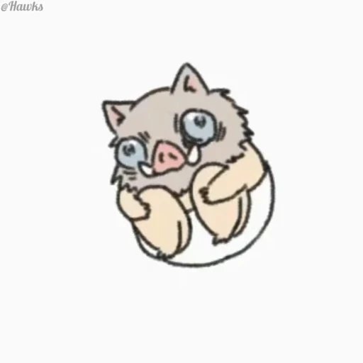 😂 Стикер «Inosuke Hashibira» для Telegram