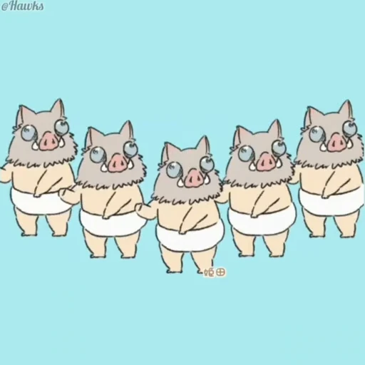 🕺 Стикер «Inosuke Hashibira» для Telegram