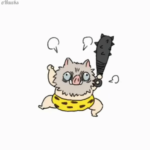 😤 Стикер «Inosuke Hashibira» для Telegram