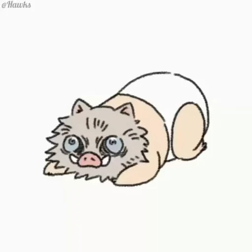 🍑 Стикер «Inosuke Hashibira» для Telegram