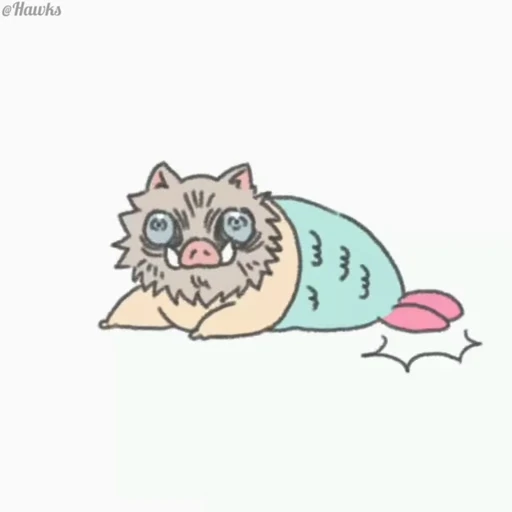 🧜 Стикер «Inosuke Hashibira» для Telegram