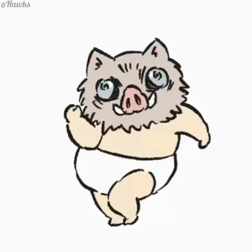 🕺 Стикер «Inosuke Hashibira» для Telegram