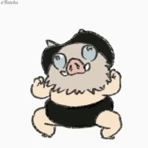 🕺 Стикер «Inosuke Hashibira» для Telegram