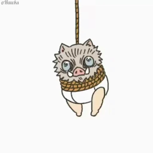 😑 Стикер «Inosuke Hashibira» для Telegram