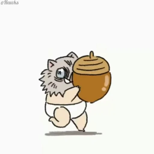 🌰 Стикер «Inosuke Hashibira» для Telegram
