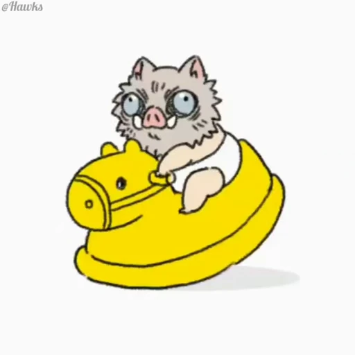 😐 Стикер «Inosuke Hashibira» для Telegram
