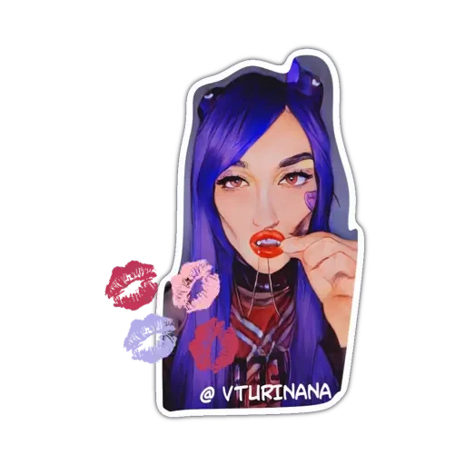 💋 Стикер «VTURINANA» для Telegram