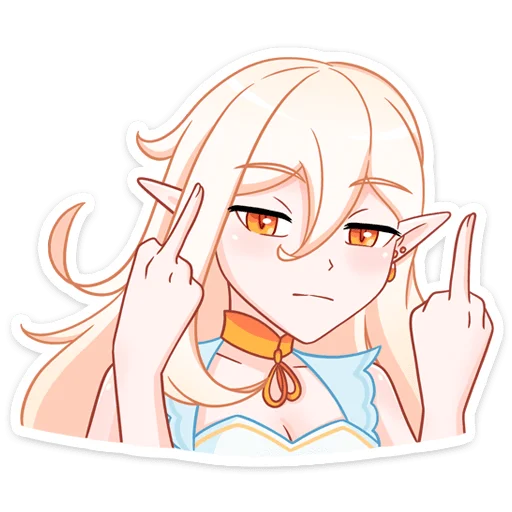 🖕 Стикер «Тёмная Айрис» для Telegram