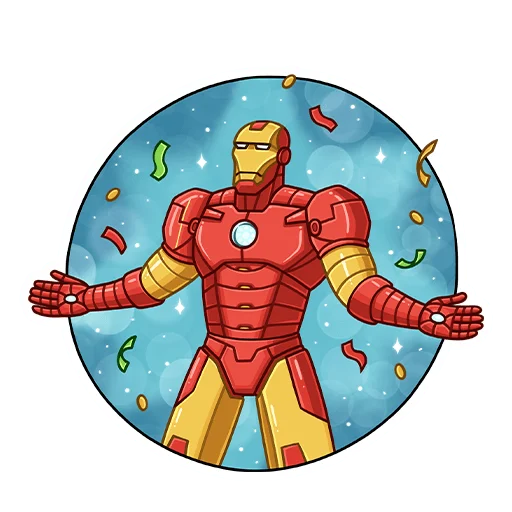 🎆 Стикер «Железный Человек» для Telegram