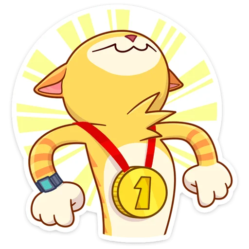 🥇 Стикер «Котик Ирвин» для Telegram