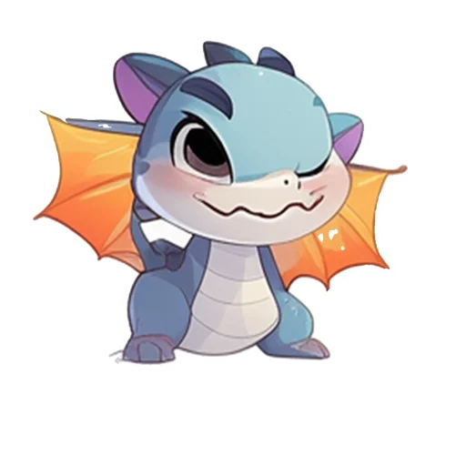 👀 Стикер «Дракончик Искряш» для Telegram