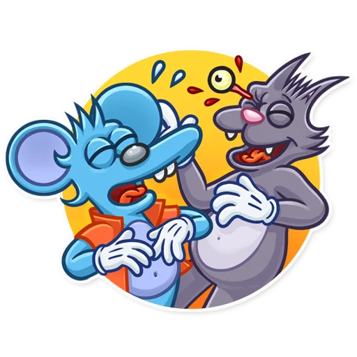 Стикерпак The Itchy and Scratchy для Telegram