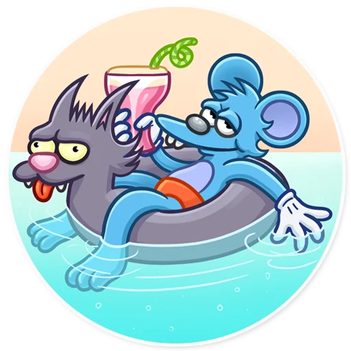 😎 Стикер «The Itchy and Scratchy» для Telegram