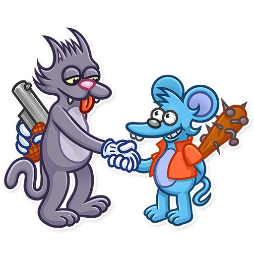 🤝 Стикер «The Itchy and Scratchy» для Telegram
