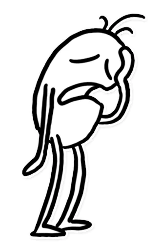 😣 Стикер «Itchy Feet» для Telegram