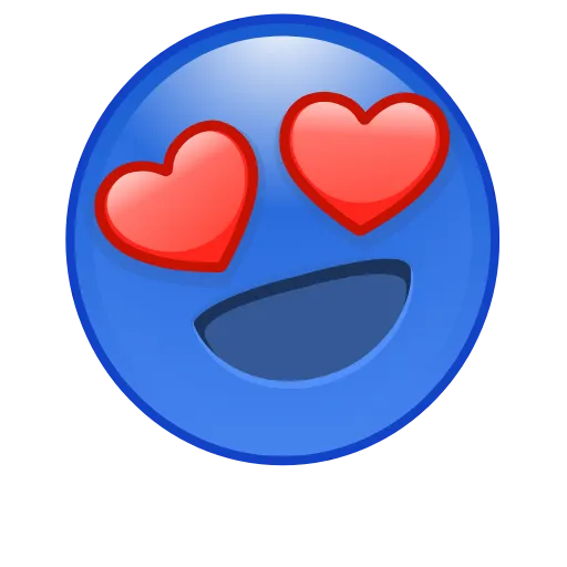 Стикер 2 blue emoji