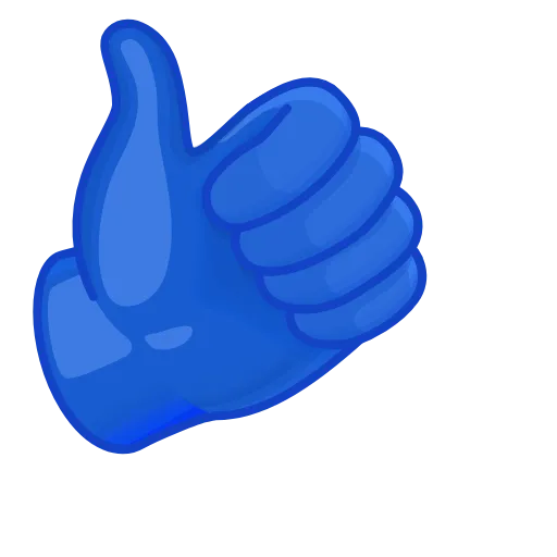 Стикер 6 blue emoji
