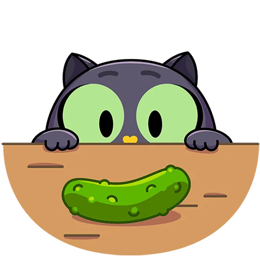 🥒 Стикер «Это Кот Без Текста» для Telegram
