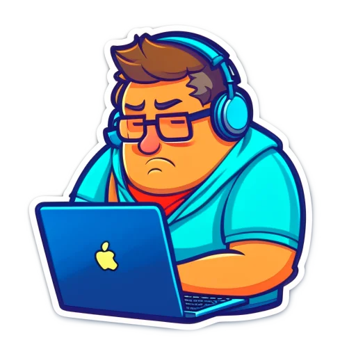 😣 Стикер «Будни программиста» для Telegram