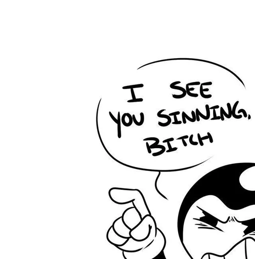 🤨 Стикер «Bendy And The Ink Machine» для Telegram