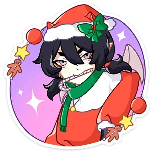 🍭 Стикер «Новогодняя Ивэлтин без надписей» для Telegram