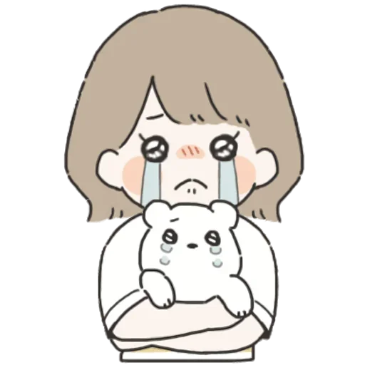 😭 Стикер «Я всегда рядом (тян)» для Telegram
