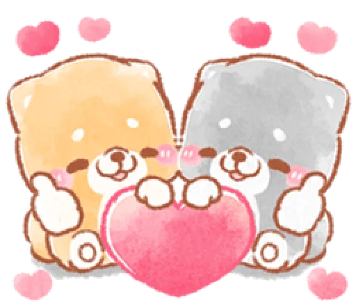 ❤️ Стикер «iyashibainu» для Telegram