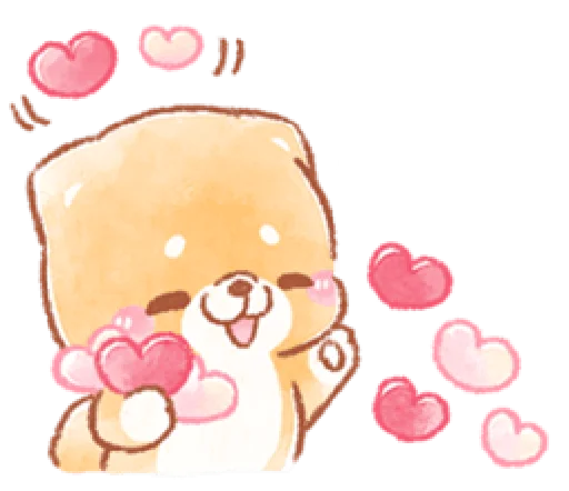 ❤️ Стикер «iyashibainu» для Telegram