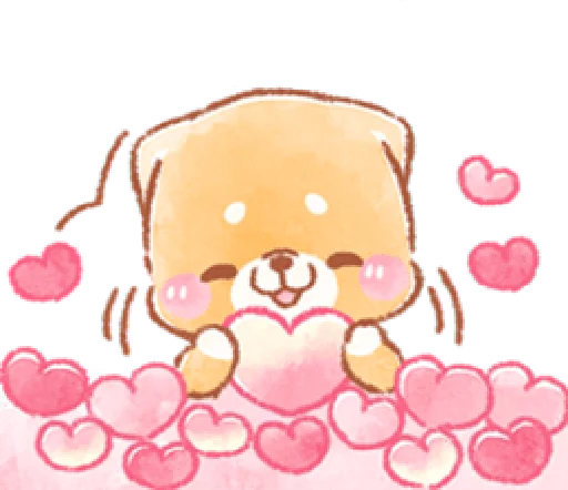 ❤️ Стикер «iyashibainu» для Telegram