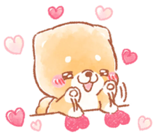 ❤️ Стикер «iyashibainu» для Telegram