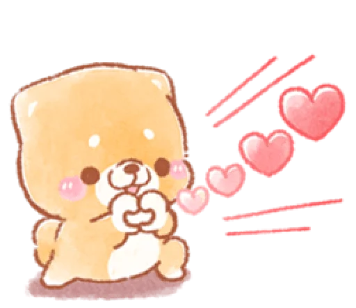 ❤️ Стикер «iyashibainu» для Telegram