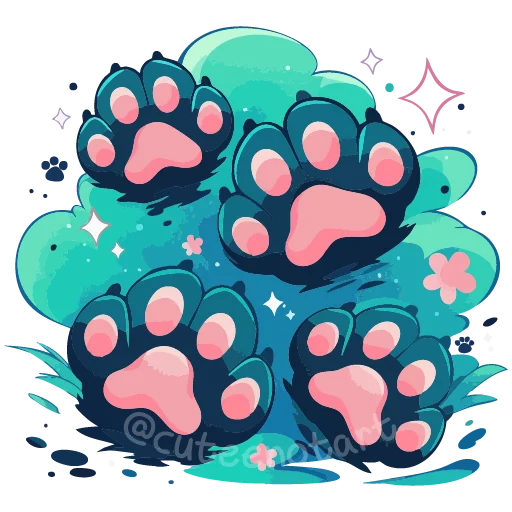 🐾 Стикер «Изумрудный микс» для Telegram