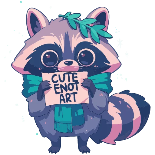 🦝 Стикер «Изумрудный микс» для Telegram