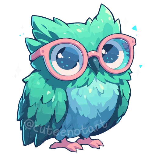🦉 Стикер «Изумрудный микс» для Telegram