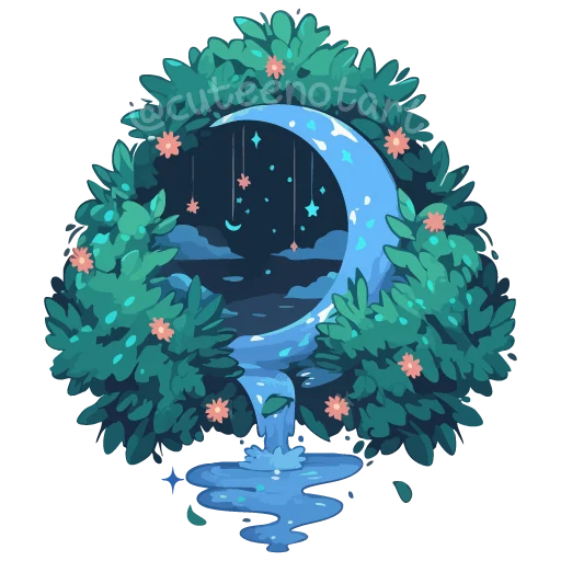🏞 Стикер «Изумрудный микс» для Telegram