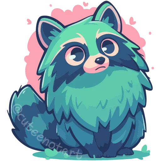 🦝 Стикер «Изумрудный микс» для Telegram