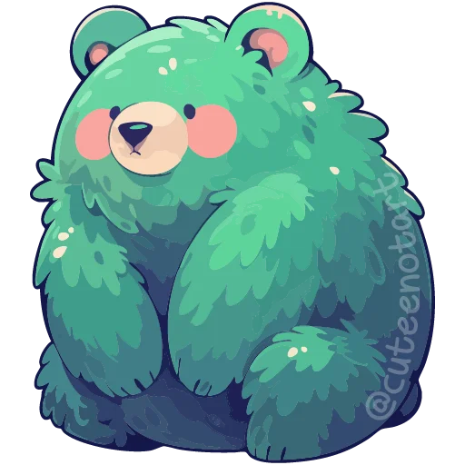 🐻 Стикер «Изумрудный микс» для Telegram