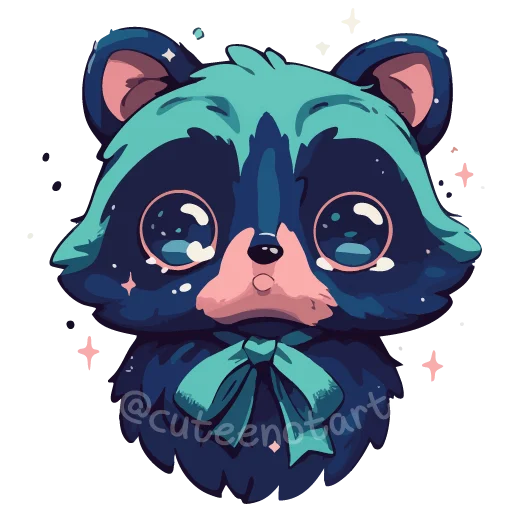 🦝 Стикер «Изумрудный микс» для Telegram