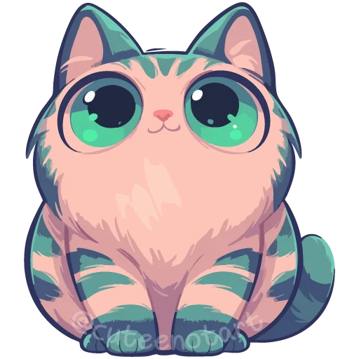 🐱 Стикер «Изумрудный микс» для Telegram