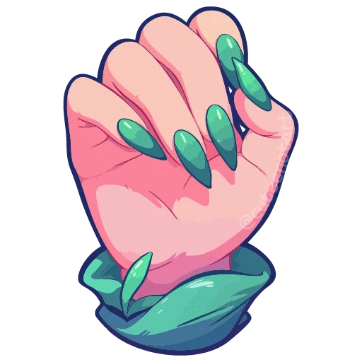 💅 Стикер «Изумрудный микс» для Telegram
