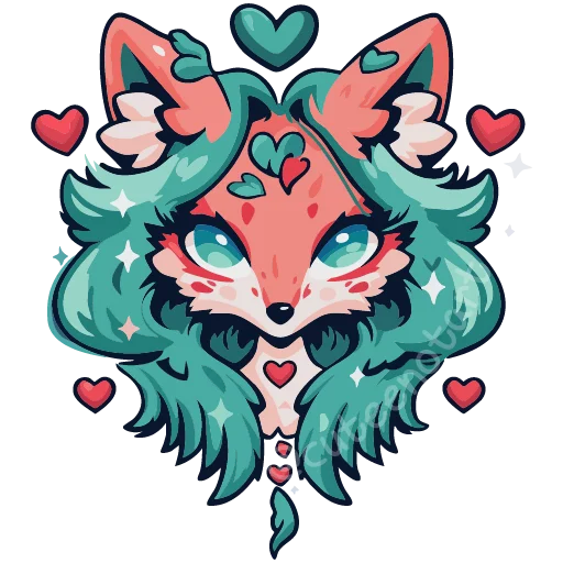 🦊 Стикер «Изумрудный микс» для Telegram