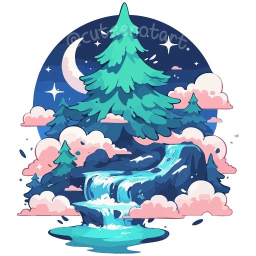 🏞 Стикер «Изумрудный микс» для Telegram
